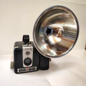 Kodak Brownie Hawkeye Flash Model Camera Vintage w Flash Attachment Retro Film